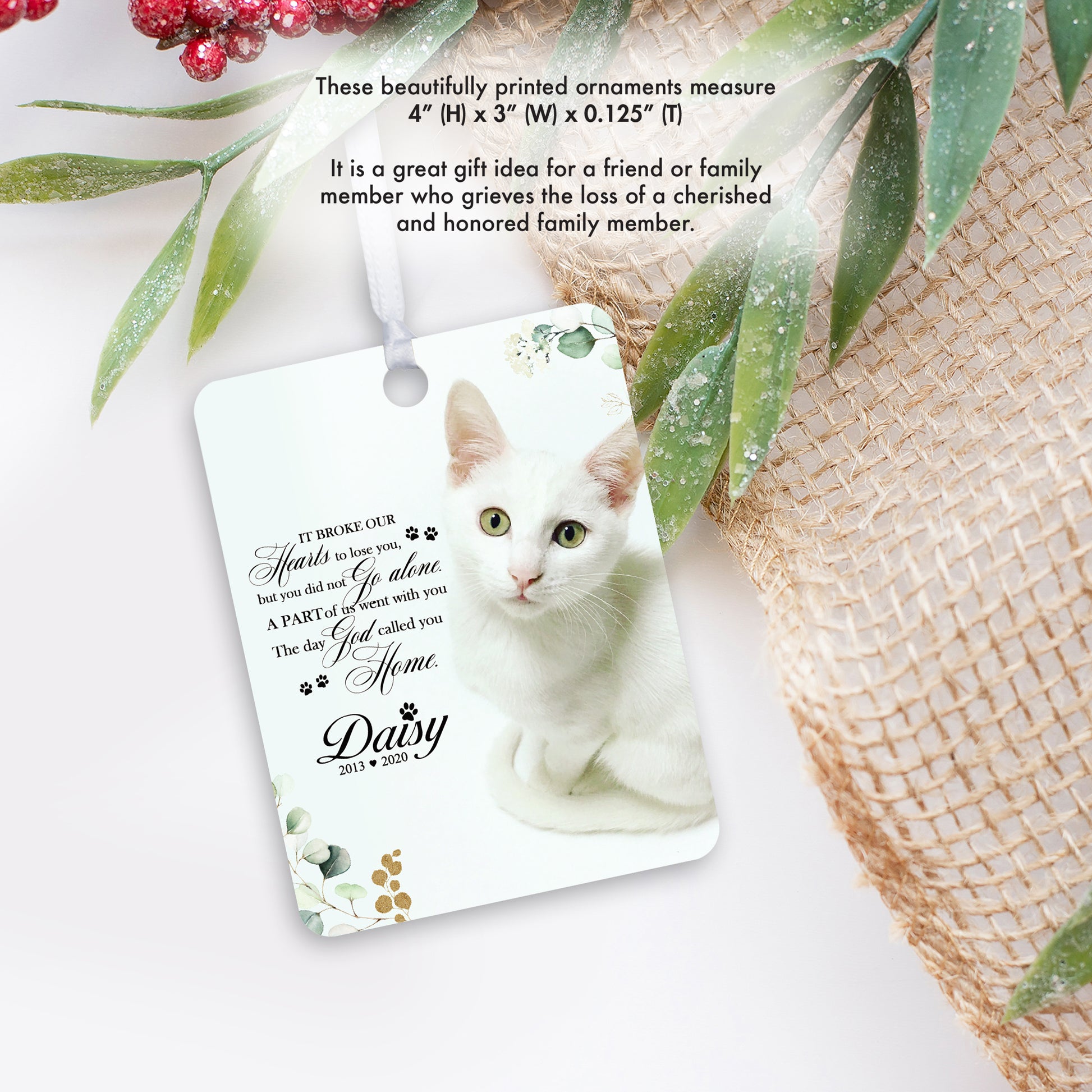 memorial custom pet ornaments small hanging keepsake for pet lover