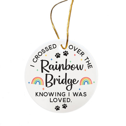 Rainbow Bridge Pet Memorial Ornament| Loss of Pet Dog Cat Bereavement Keepsake