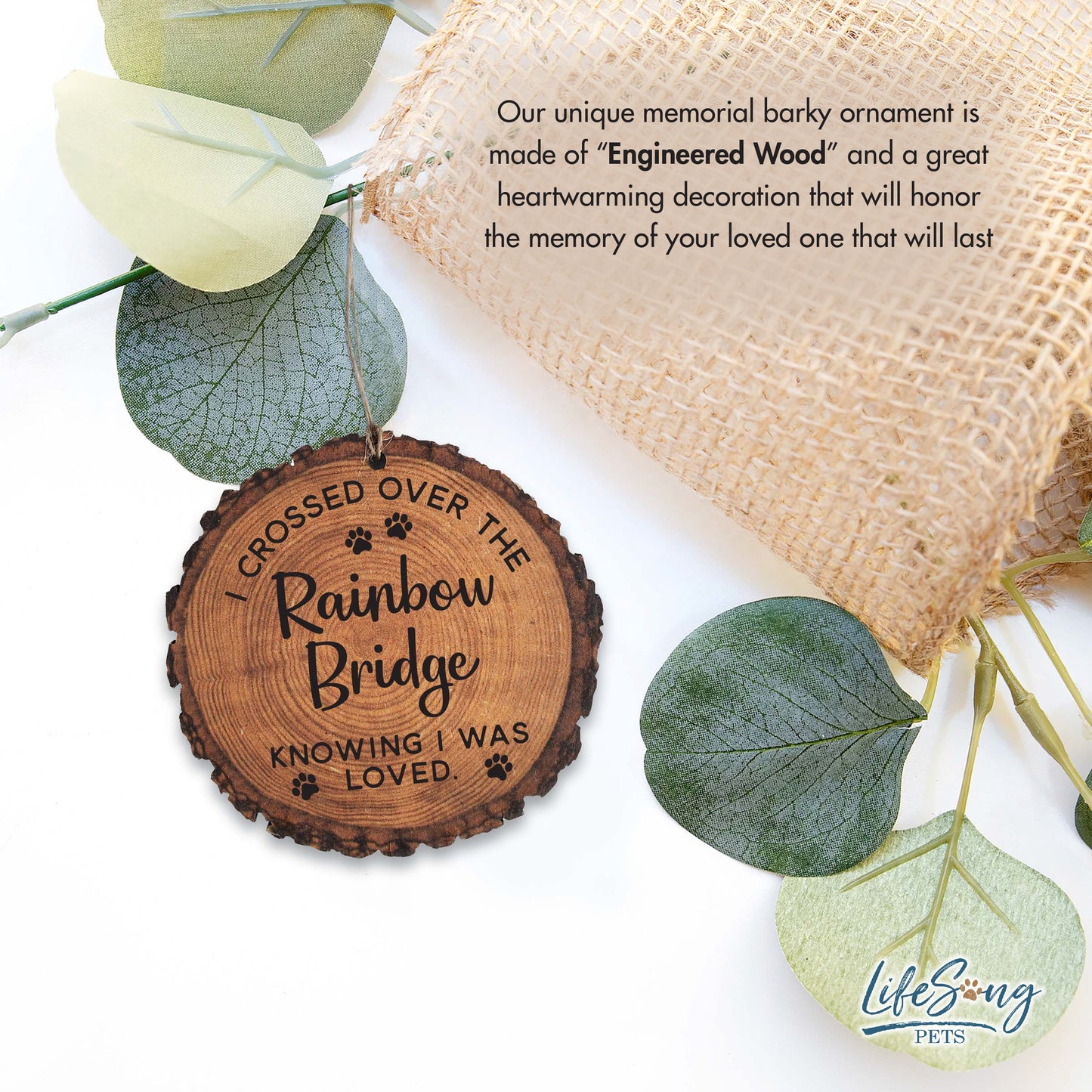 Rainbow Bridge Pet Memorial Ornament| Loss of Pet Dog Cat Bereavement Keepsake