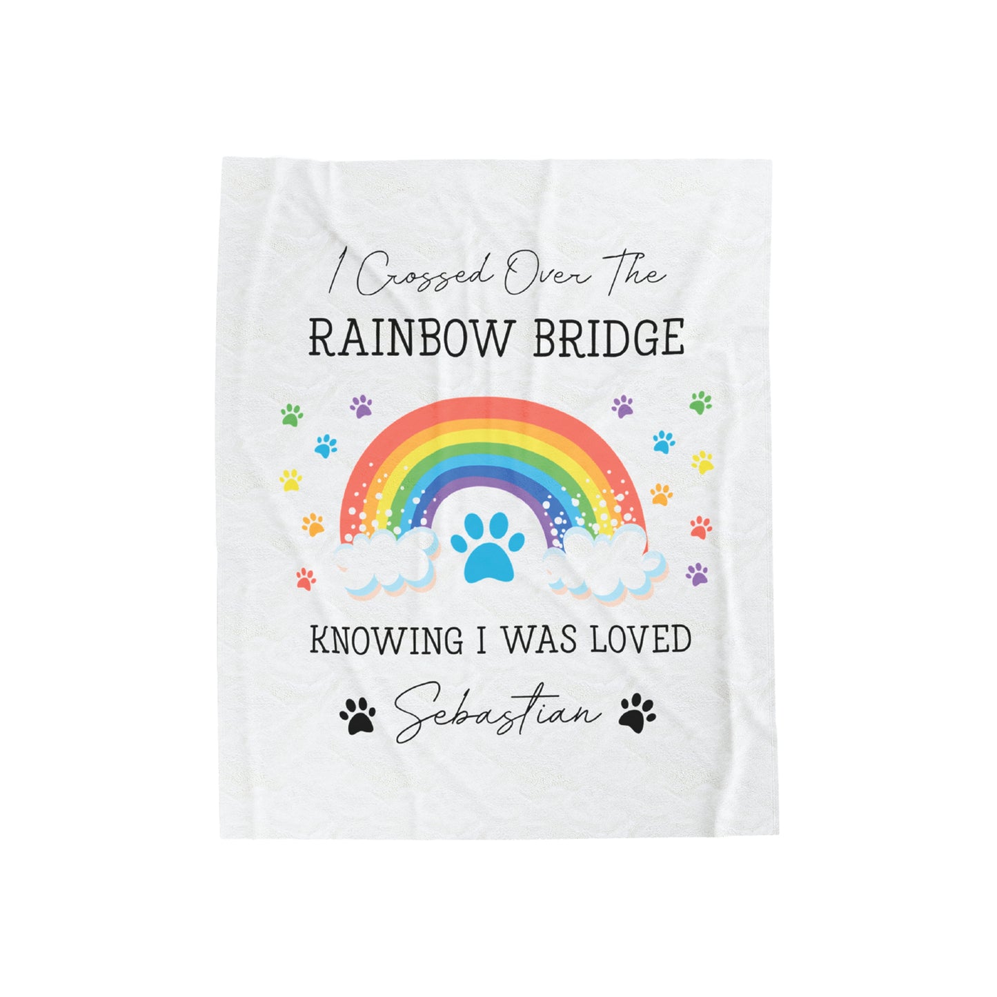 Pet Memorial Blanket for Loss of Pet | Rainbow Bridge