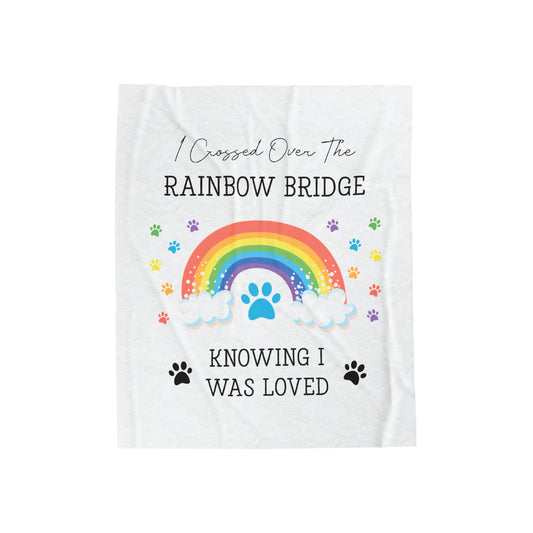 Pet Memorial Blanket for Loss of Pet | Rainbow Bridge