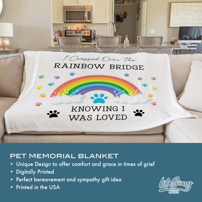 Pet Memorial Blanket for Loss of Pet | Rainbow Bridge