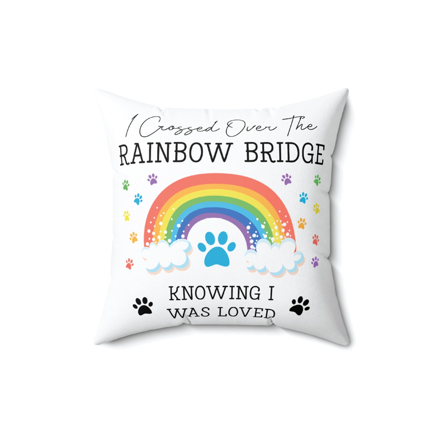 Pet Loss Memorial Pillow | Rainbow Bridge