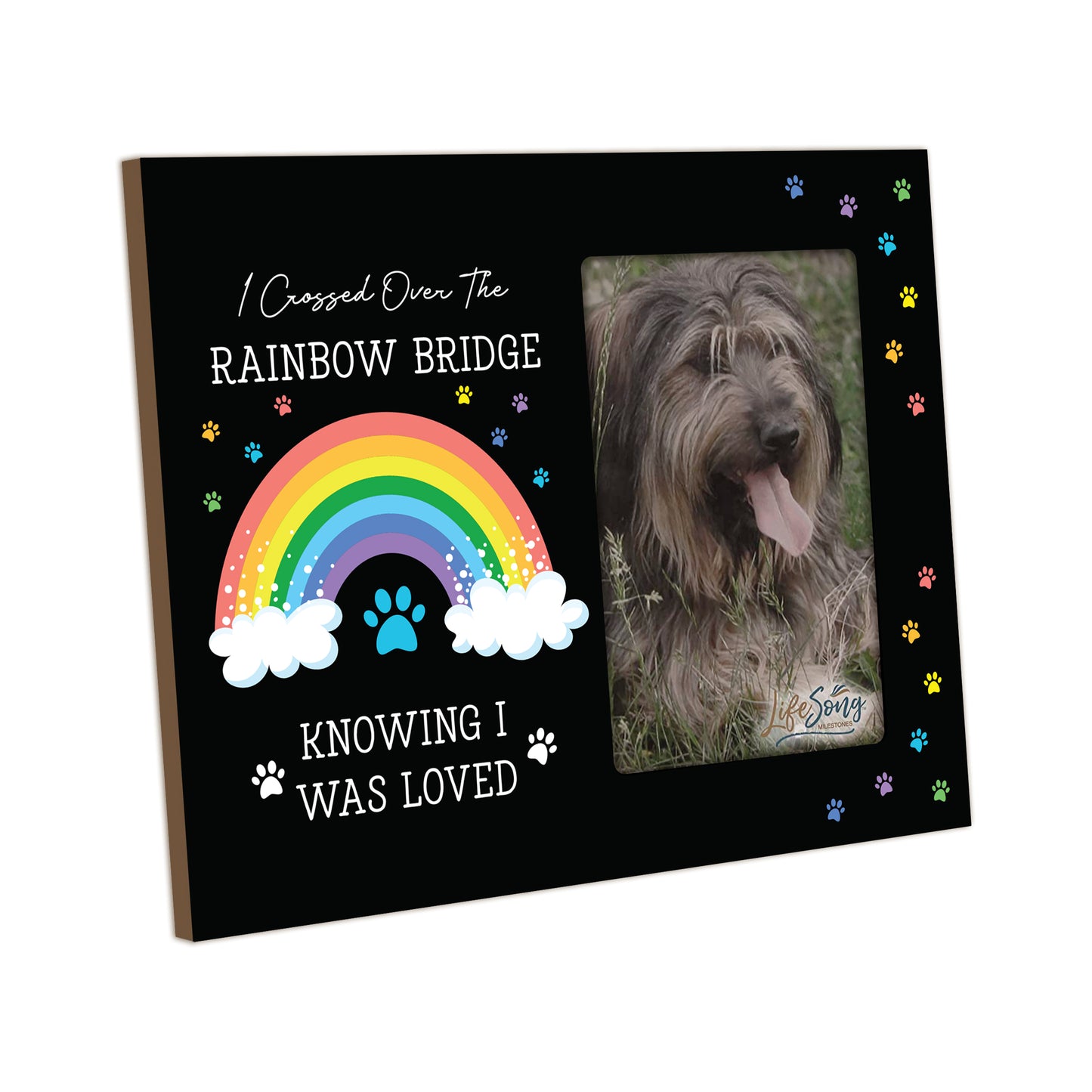 Wooden Photo Frame Pet Memorial Rainbow Bridge