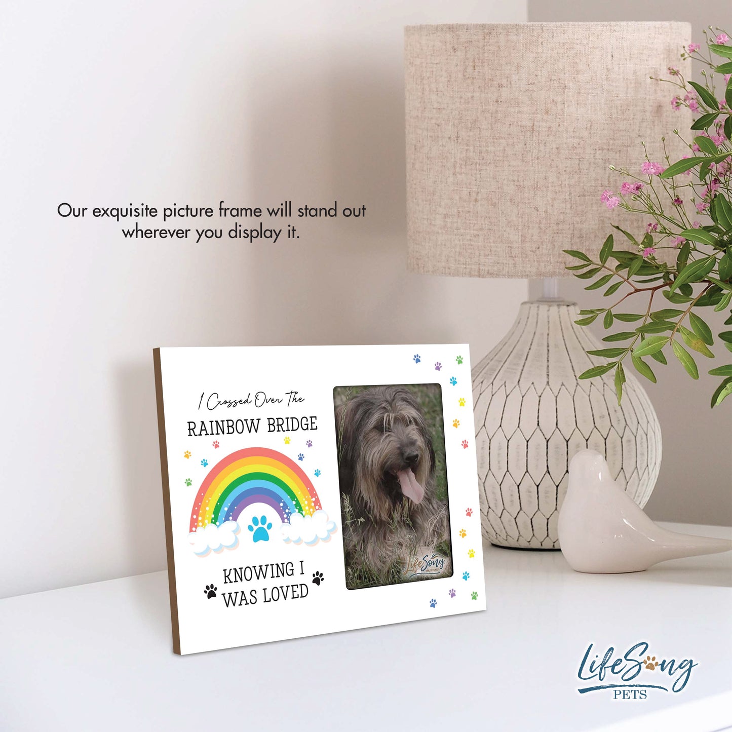 Wooden Photo Frame Pet Memorial Rainbow Bridge