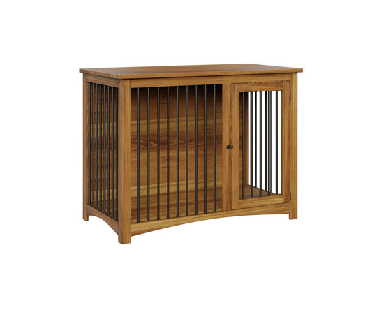 Wooden Dog Crate Furniture for Large Dogs – Hinged Door Style, Made in USA