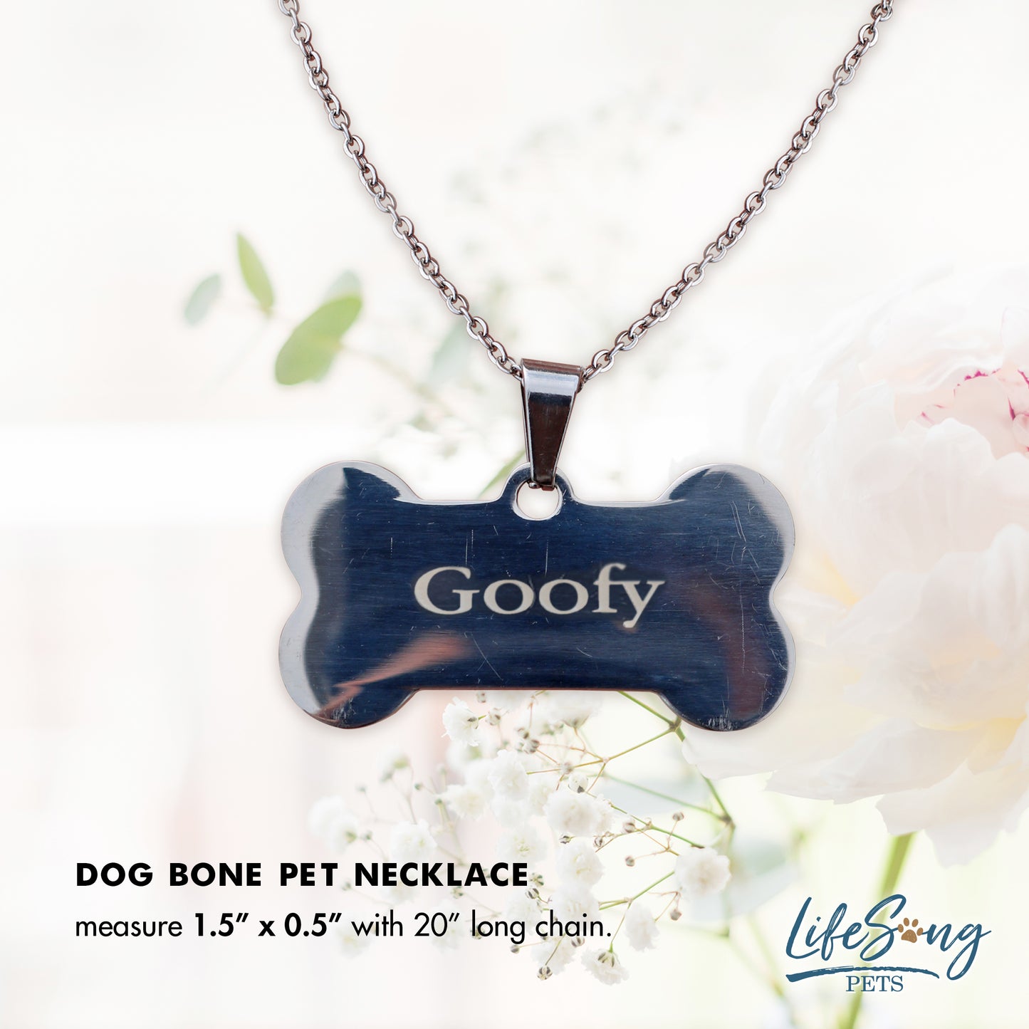 Personalized Pet Memorial Necklace – Stainless Steel Pet Loss Jewelry Keepsake | Dog & Cat Memorial Necklace