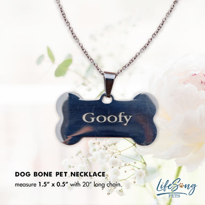 Personalized Pet Memorial Necklace – Stainless Steel Pet Loss Jewelry Keepsake | Dog & Cat Memorial Necklace