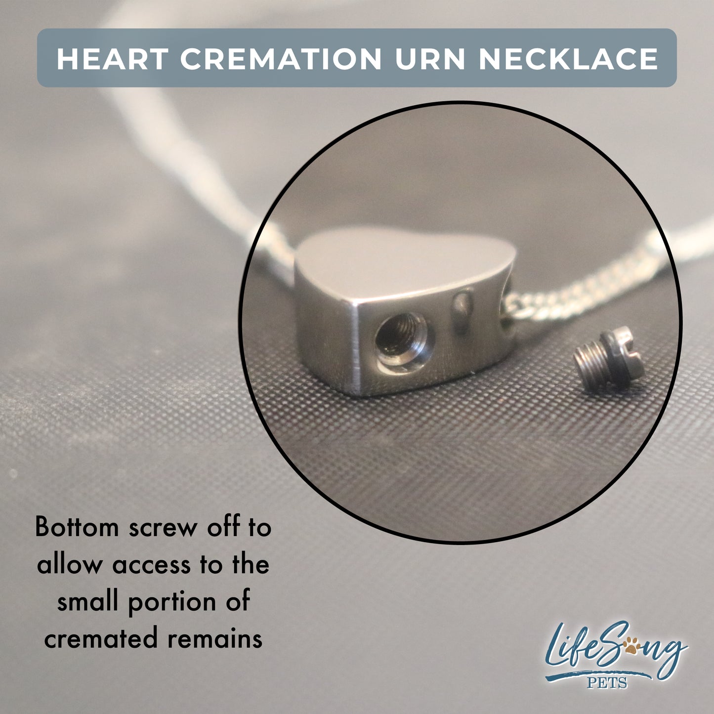 Custom Pet Memorial Urn Necklace – Keepsake Cremation Jewelry for Dogs & Cats