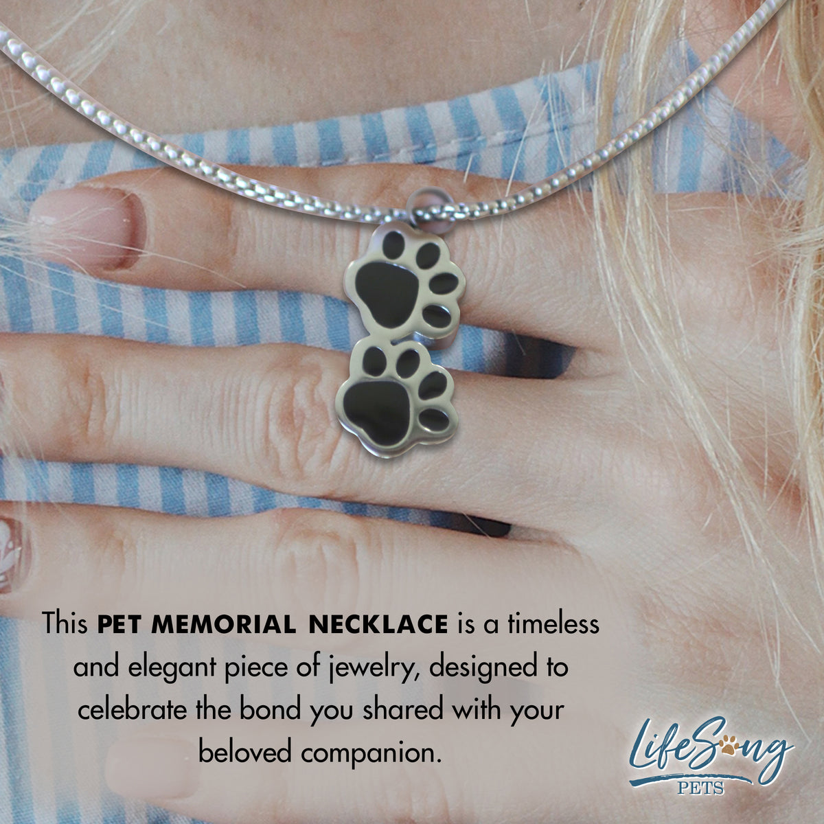 Personalized Pet Memorial Necklace, Dog & Cat Loss Keepsake