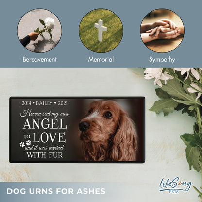 Personalized Pet Cremation Urn Box for Dogs and Cats Ashes - Heaven Sent