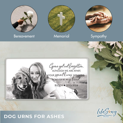 Personalized Pet Cremation Urn for Dogs and Cats - Gone Yet Not Forgotten