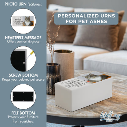 Personalized Wooden Cremation Urn for Dogs and Cats with Photo_If Love Could Have Saved