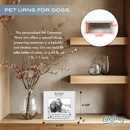 Personalized Wooden Pet Urn with Photo – Handcrafted Pet Remembrance Urn for Dogs & Cats - Gone Yet Not Forgotten