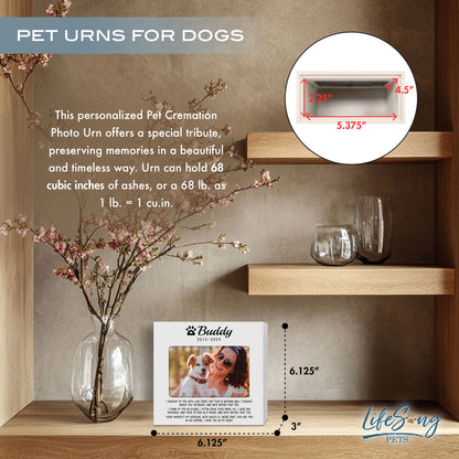 Personalized Wooden Pet Urn with Photo – Handcrafted Pet Remembrance Urn for Dogs & Cats - I Thought Of You