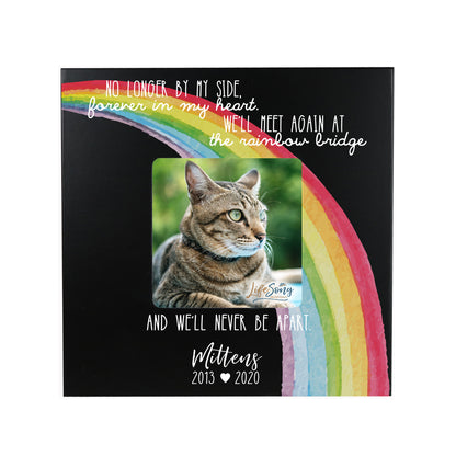 Wooden Photo Frame Pet Memorial Rainbow Bridge| Loss of Pet Dog Cat