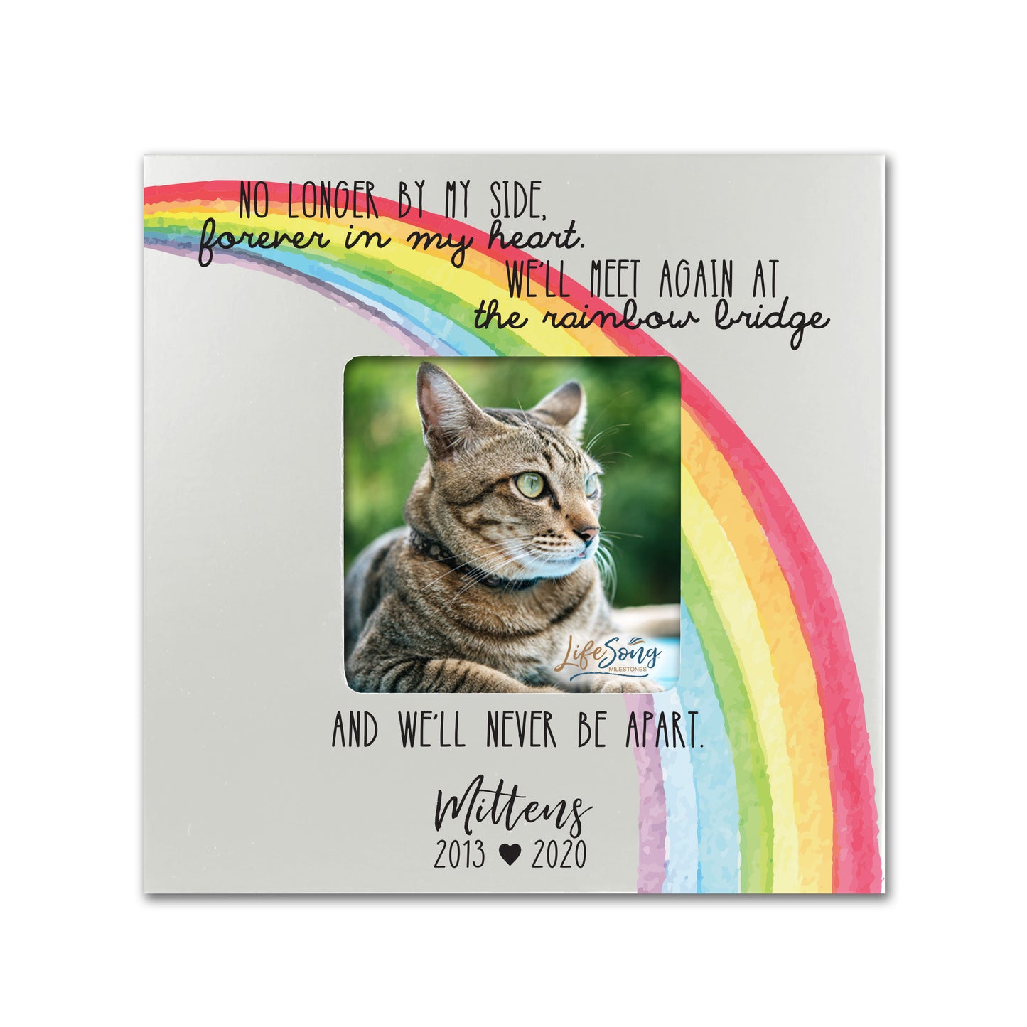 Wooden Photo Frame Pet Memorial Rainbow Bridge| Loss of Pet Dog Cat