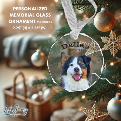 Personalized Memorial Glass Ornament