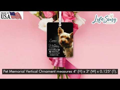 Personalized Memorial Hanging Ornament for Pet Loss|The Memory Of You