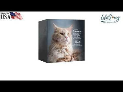 Personalized Memorial Cremation Urn Box for Pet Ashes 