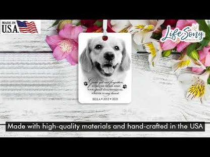 Personalized Memorial Hanging Ornament for Pet Loss|Gone Yet Not Forgotten