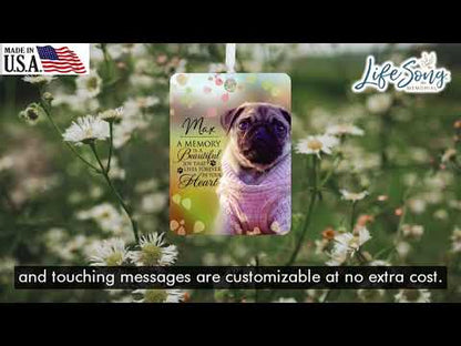 Personalized Memorial Hanging Ornament for Pet Loss|A Memory is A Beautiful Joy